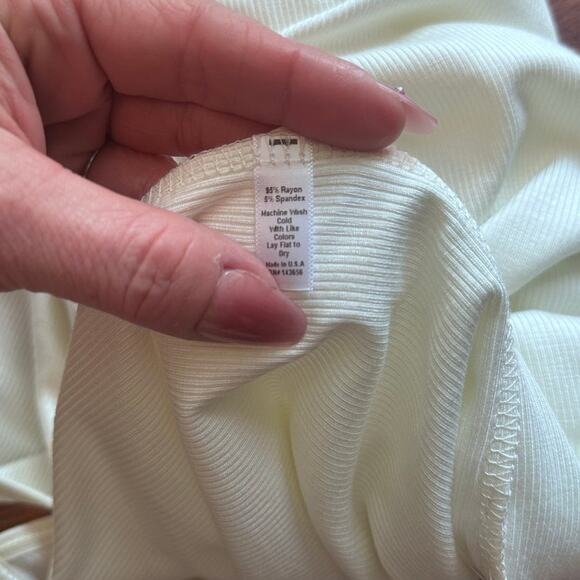 Joah Brown V Neck Dress XS/S Dune rib NWT Ribbed Adjustable Straps - Picture 11 of 14